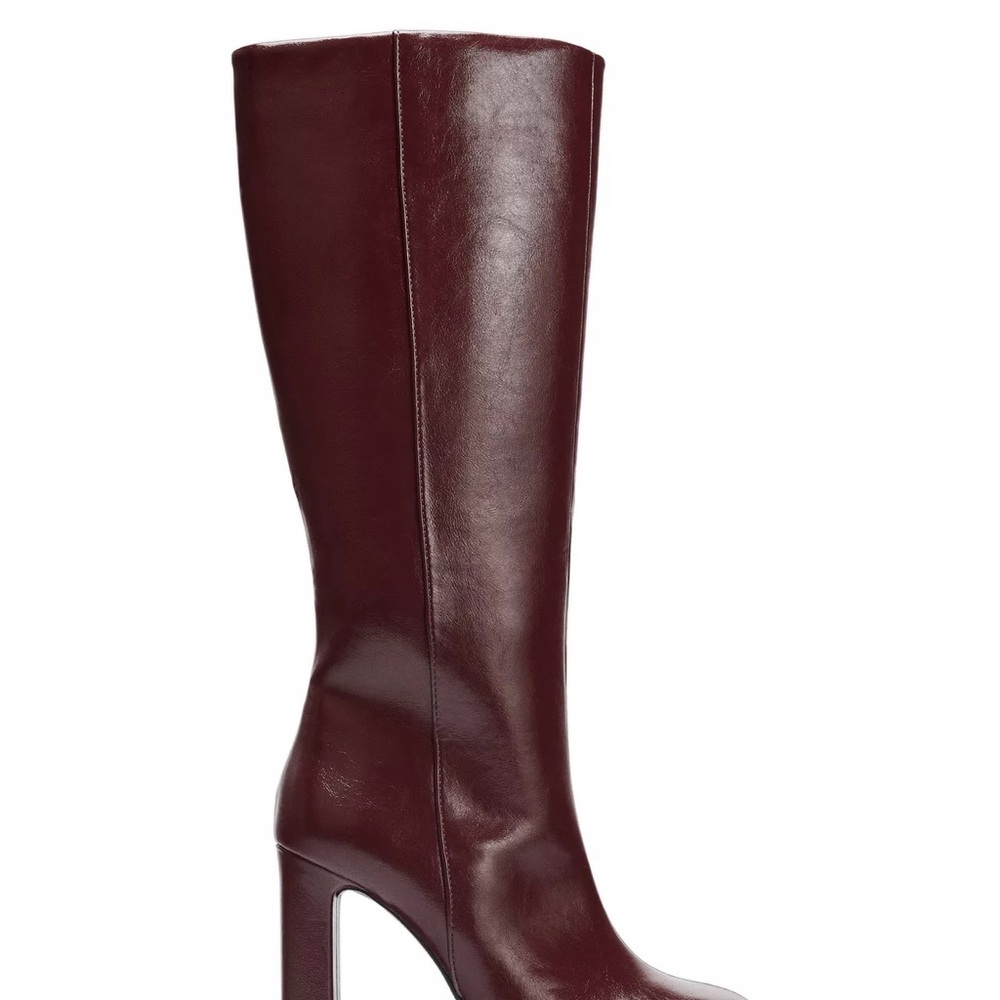 Zara Burgundy Heeled Boots
